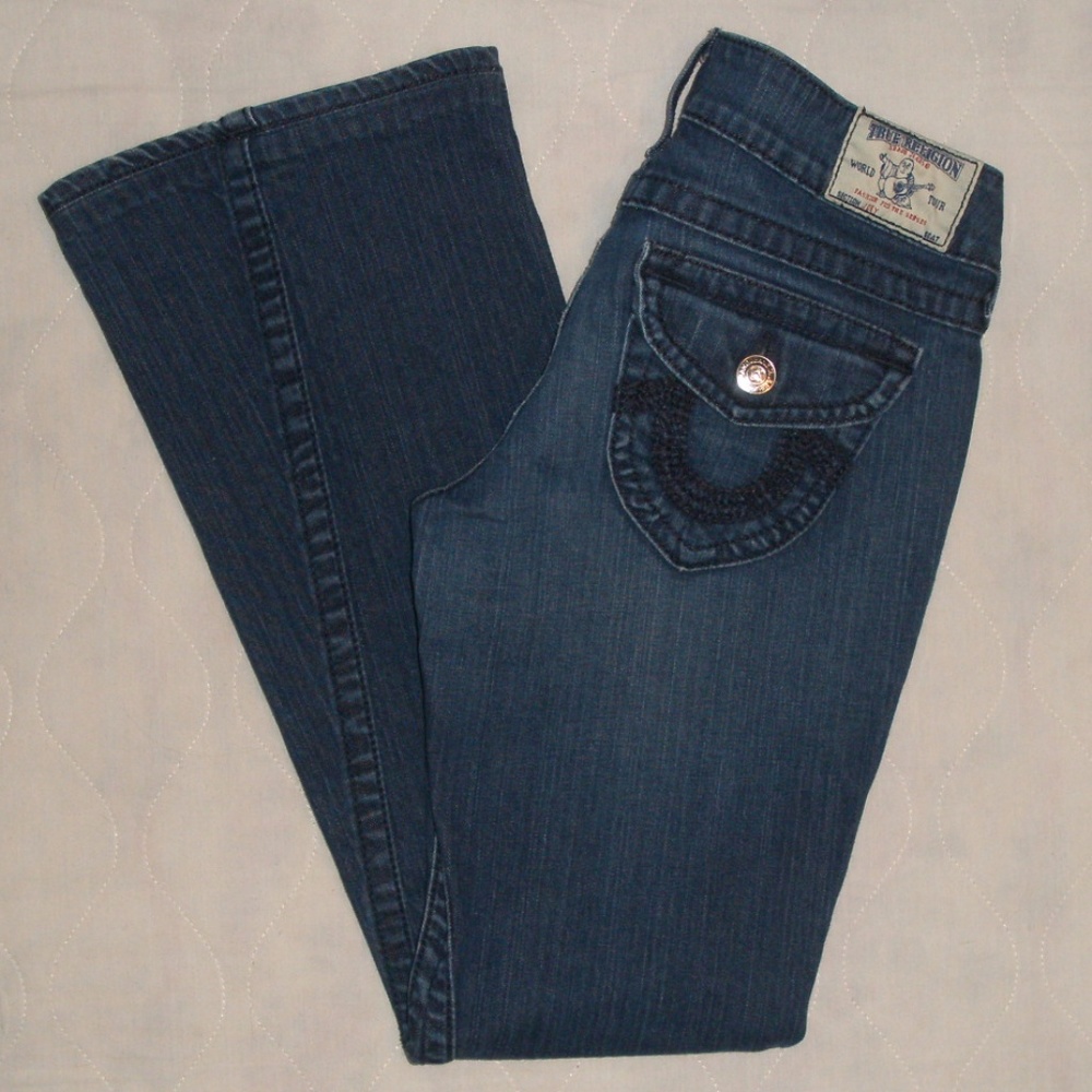 True Religion Joey Flap Pocket Jeans Size 28